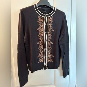 NWT J Crew embroidered Jackie cardigan G7725